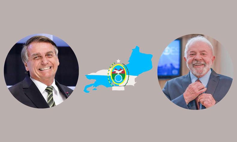 Fotomontagem com Bolsonaro e Lula