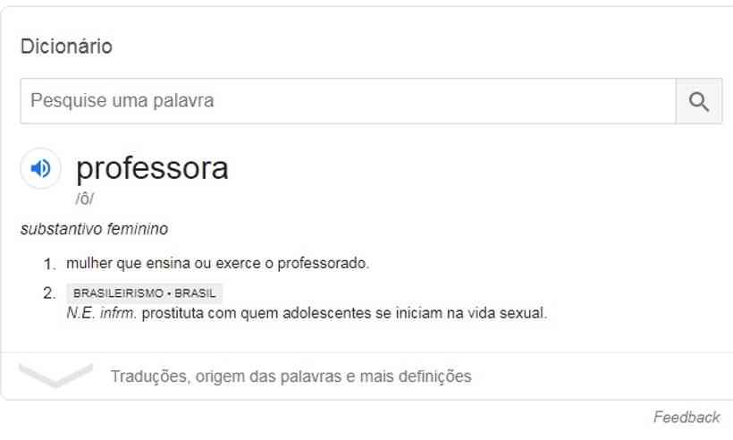 Professora - Dicio, Dicionário Online de Português