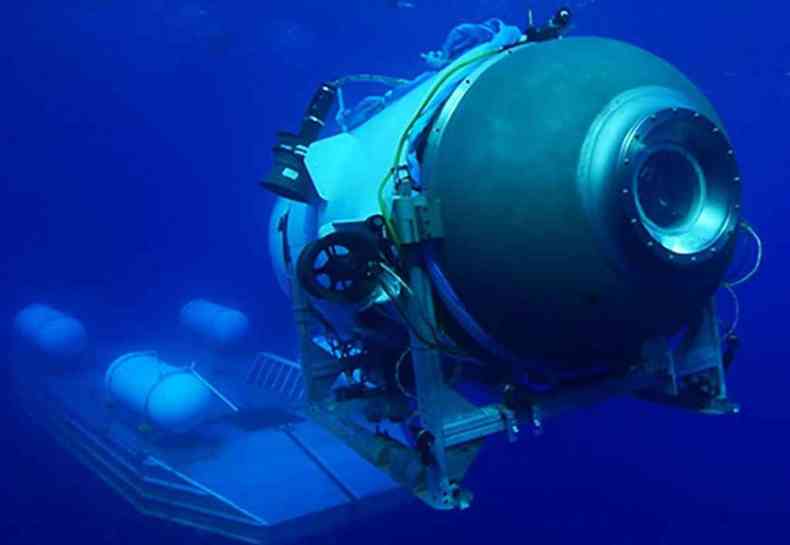Foto do Titan, submarino que desapareceu na regio do naufrgio do Titanic