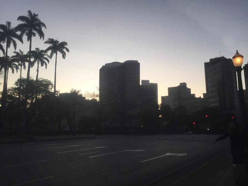 praa da Liberdade amanhecer