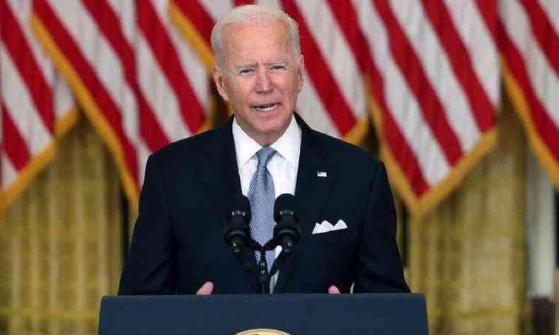 Joe Biden durante coletiva sobre a situao no Afeganisto