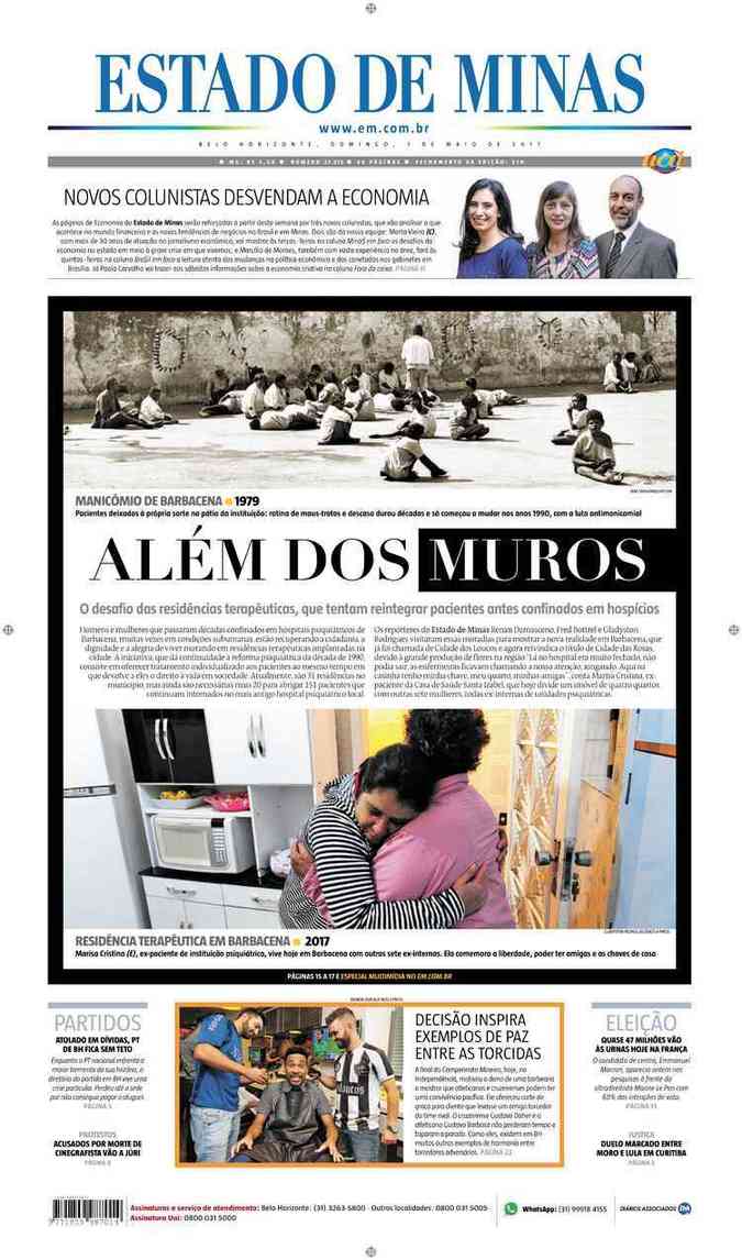 Confira a Capa do Jornal Estado de Minas do dia 07/05/2017