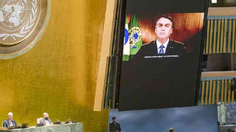 Bolsonaro rebateu o americano Joe Biden em discurso em cpula da ONU(foto: Rick Bajornas / UN Photo / HANDOUT)