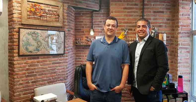 Os empresrios Bruno Tameiro e Miguel Corra Junior, fundadores da startup We Share, lanaram o marketplace PontoCom(foto: Carlos Altman/em/d.a press)