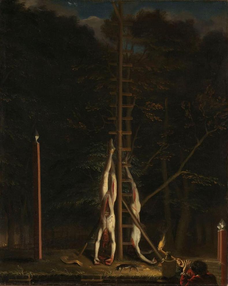 Obra 'Os Cadveres dos Irmos De Witt', de Jan de Baen