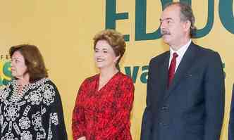 Dilma soube da notcia enquanto estava ao vivo pela TV(foto: Roberto Stuckert Filho/PR)