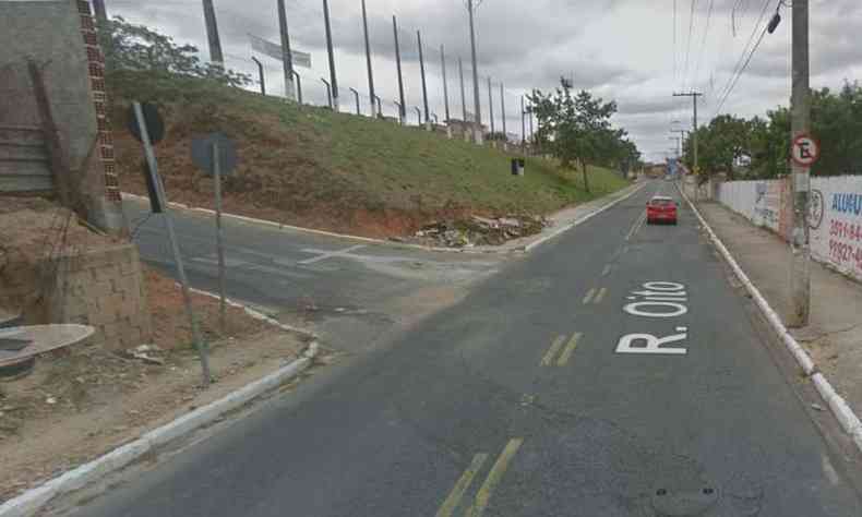 Rua Oito, no Bairro Jardim Perla, em Betim: o local do crime(foto: Reproduo/Google Street View)