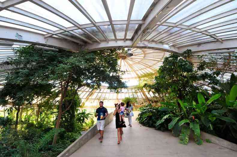 Estufa de Mata Atlntica do Jardim Botnico, localizado no mesmo complexo do Zoolgico de BH: pausa para o respiro (foto: GLADYSTON RODRIGUES/EM/D.A PRESS)