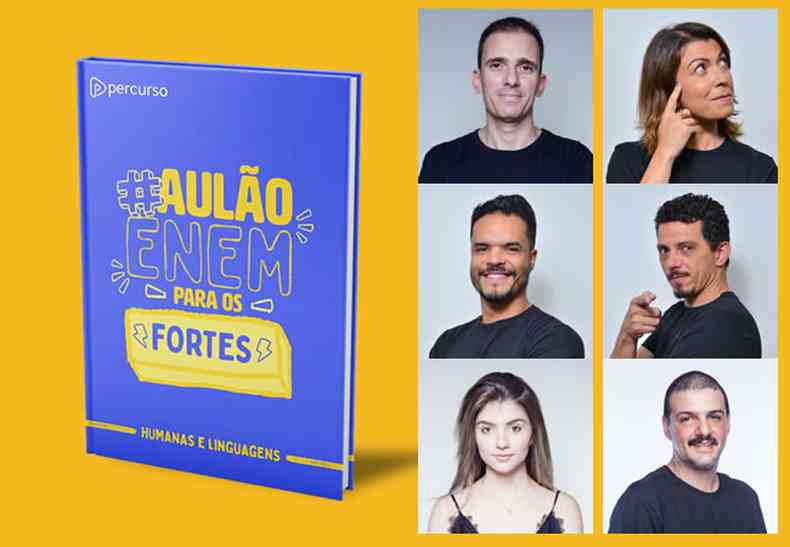 Enem para os Fortes: material didático em PDF com os professores Bruno, Camila, Junio, Flávio Clementino, Bela e Flávio de Castro. (foto: Otniel Souza)