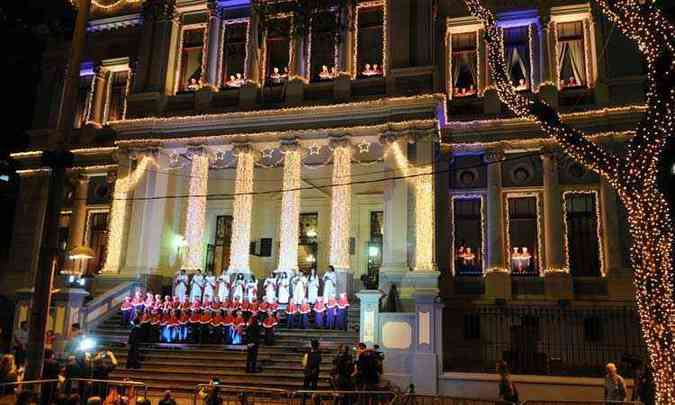 Crianas e adolescentes apresentam cantata de Natal no Palcio da Justia(foto: Marcos Vieira (EM/D.A Press))