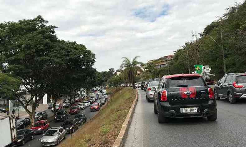 Regio Centro-Sul de Belo Horizonte  a mais atingida pelos congestionamentos (foto: Liliane Corra/EM/D.A.Press)