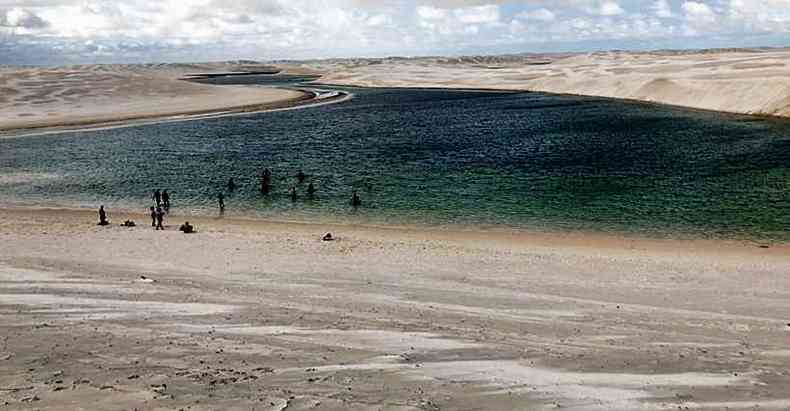 Parque Nacional dos Lenis Maranhenses  o mais importante campo de dunas do litoral brasileiro(foto: Bertha Maakaroun/EM/D.A Press)