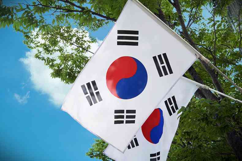 Bandeiras da coreia do sul postadas uma aps a outra