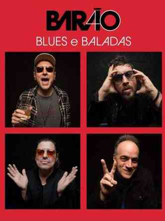 Fotos de Maurcio Barros, Rodrigo Suricato, Guto Goffi e Fernando Magalhes na capa do EP Blues e Baladas