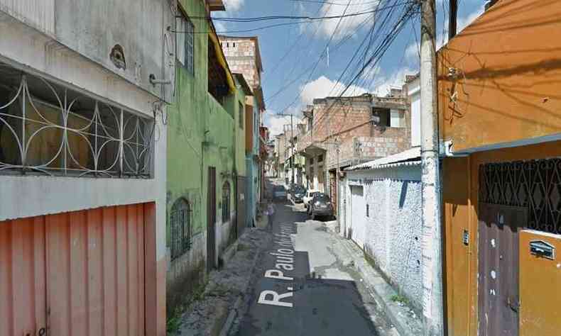 Rua onde o corpo foi encontrado, em Contagem(foto: Google Street View/Reproduo)