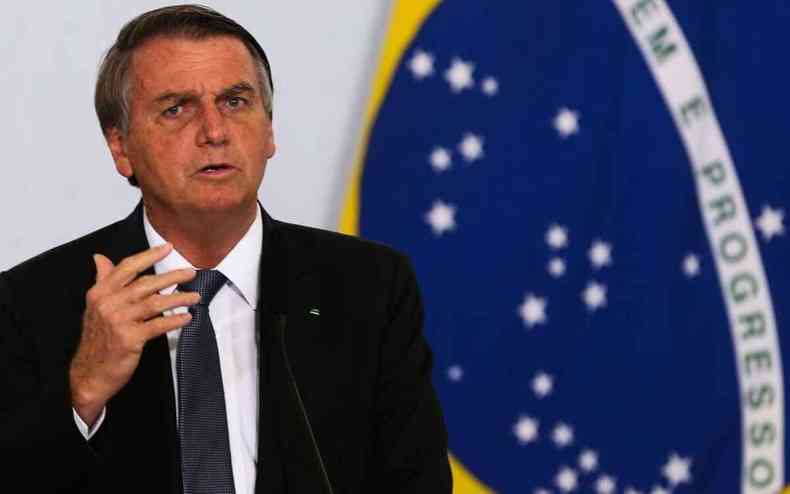 O presidente Jair Bolsonaro participa da solenidade 