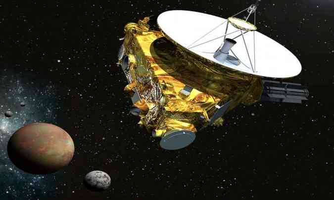 Pluto tem cinco luas, uma atmosfera composta de nitrognio, um sistema de estaes complexo, caractersticas geolgicas distintas e  composto principalmente de rocha e gelo(foto: AFP PHOTO HANDOUT-NASA)