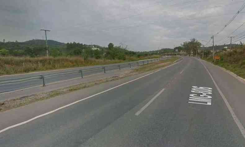 Acidente ocorreu prximo ao Bairro Neviana, em Ribeiro das Neves(foto: Reproduo/Google Street View)
