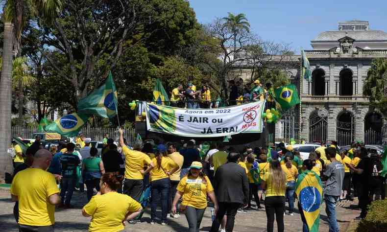 Manifestao de apoiadores do presidente Jair Bolsonaro 
