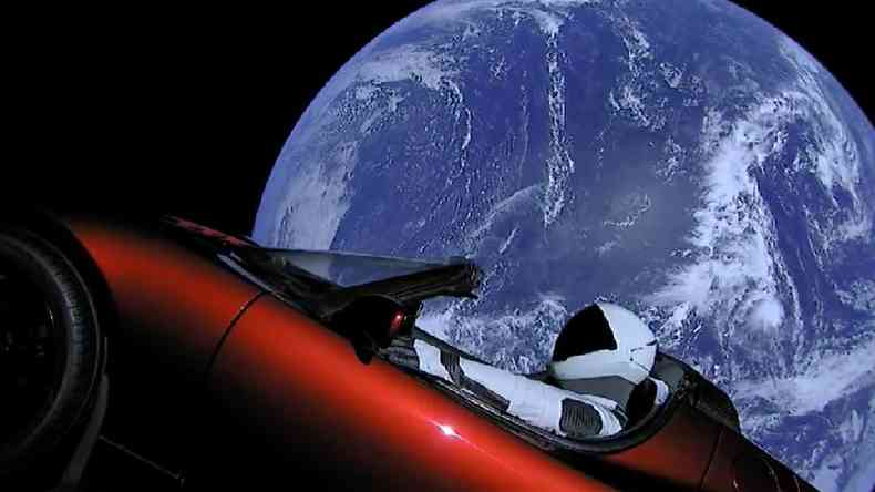 Tesla Roadster na rbita da Terra