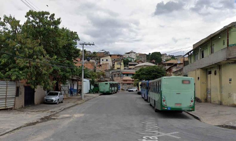 Rua onde o incndio ocorreu 