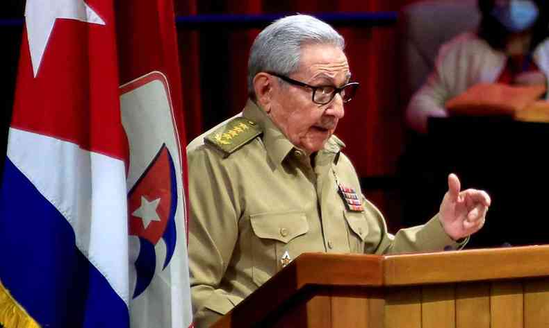 Primeiro secretrio do Partido Comunista cubano (PCC), Ral Castro(foto: Ariel LEY ROYERO / ACN / AFP)
