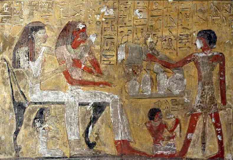 Representaes bidimensionais tambm apresentam o mesmo tipo de danos, como nesta, da 19 Dinastia, por volta de 1200 a.C., em homenagem ao deus Ptah(foto: Getty Images)