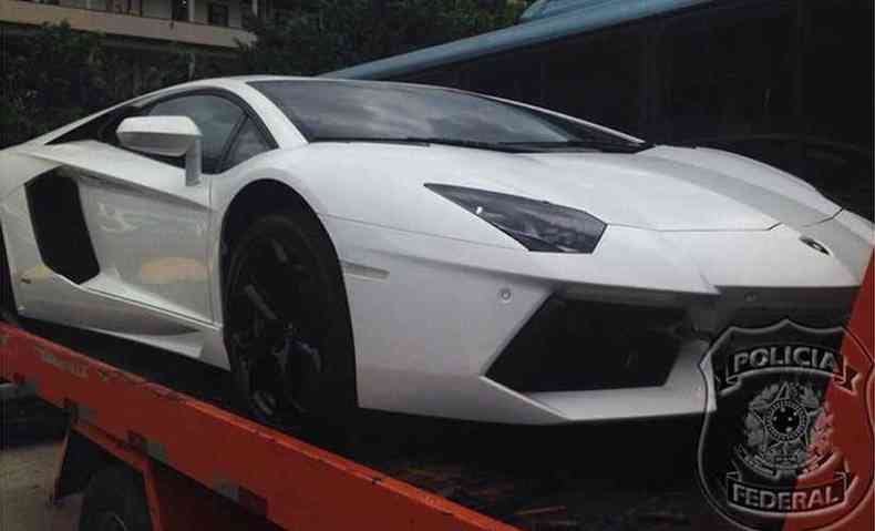 Lamborghini do empresrio Eike Batista, apreendida pela Polcia Federal(foto: Polcia Federal/Divulgao)