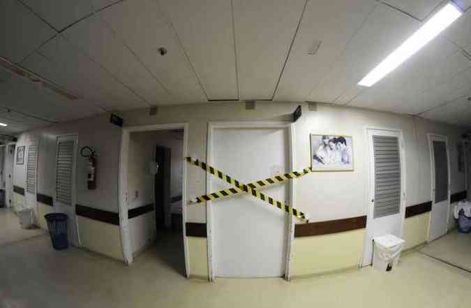 O quarto de onde o menino foi levado foi interditado(foto: Matheus Oliveira/Agncia Sade)