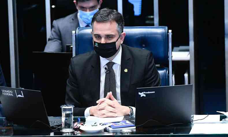 Pacheco voltou a defender que o dilogo entre os chefes de Poderes e instituies  fundamental(foto: Marcos Oliveira/Agncia Senado)