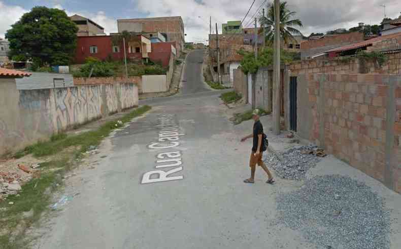 Rua Capuchinha, em Betim, local onde ocorreu o crime(foto: Reproduo/Google Street View)