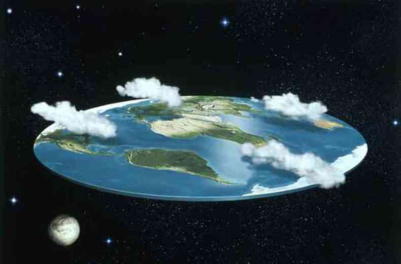 ilustração do planeta terra, como se fosse plano