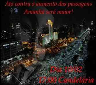 Imagem na pgina do Black Bloc divulga data para nova manifestao(foto: Reproduo/Facebook)