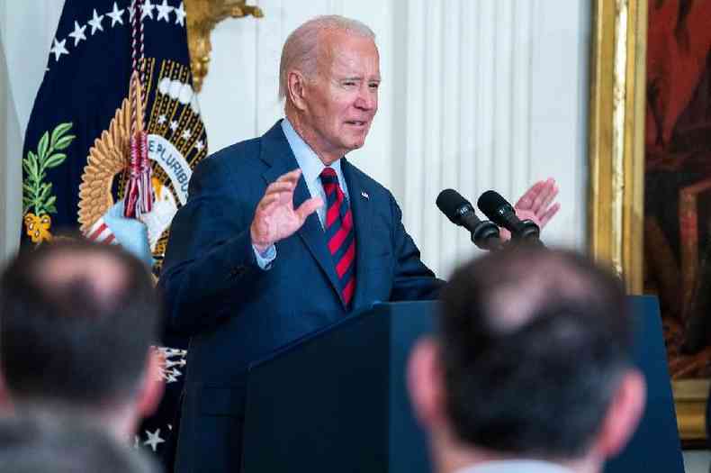 Joe Biden durante discurso