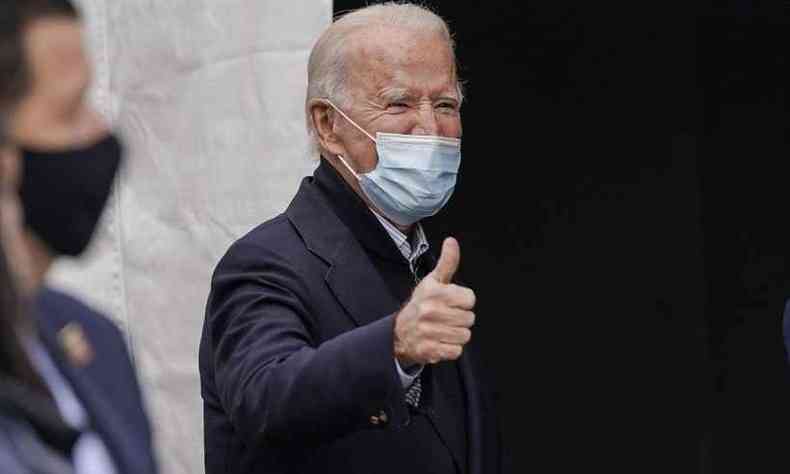 Joe Biden, presidente dos Estados Unidos, vai se vacinar contra o novo coronavrus(foto: Drew Angerer/AFP)
