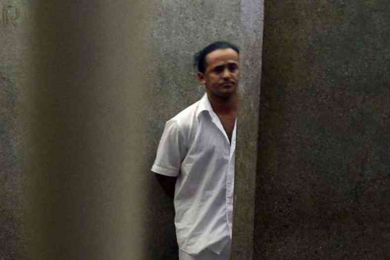 Marinsio dos Santos Olinto aps ser preso, em agosto passado (foto: Marcelo Ferreira/CB/D.A Press)