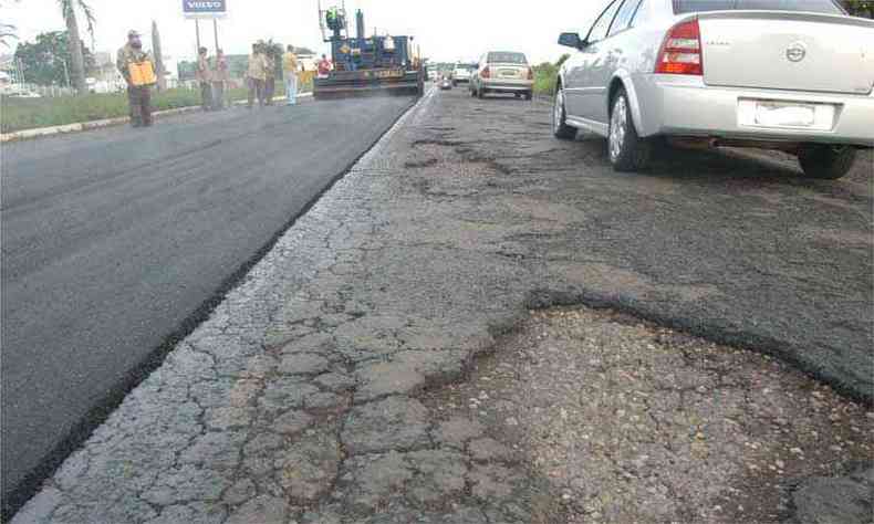 BR-050, entre Gois e Minas, uma das rodovias que poder ter suas obras adiadas para 2028(foto: Manoel Serafim/Jornal Correio )