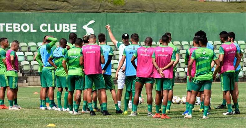 O América manteve a base do time que teve arrancada incrível sob o comando de Felipe Conceição na Série B em 2019(foto: João Zebral/América) O América manteve a base do time que teve arrancada incrível sob o comando de Felipe Conceição na Série B em 2019(foto: João Zebral/América)