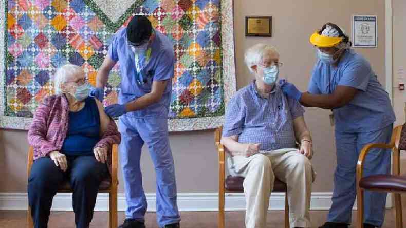 O Canad priorizou a vacinao de idosos em lares de longa permanncia(foto: Toronto Star via Getty Images)