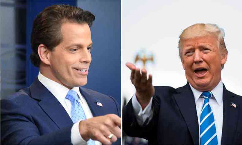 O ex-diretor de comunicao da Casa Branca Anthony Scaramucci e o presidente dos Estados Unidos, Donald Trump(foto: AFP )