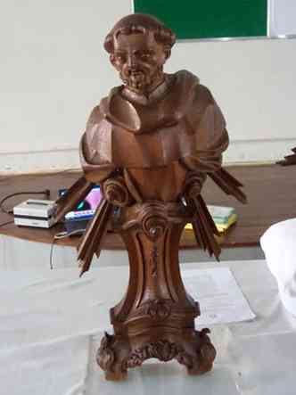 O busto-relicrio de So Boaventura estava com um colecionador de So Paulo e ficar sob a guarda definitiva do Museu de Aleijadinho(foto: MPMG/Divulgao)