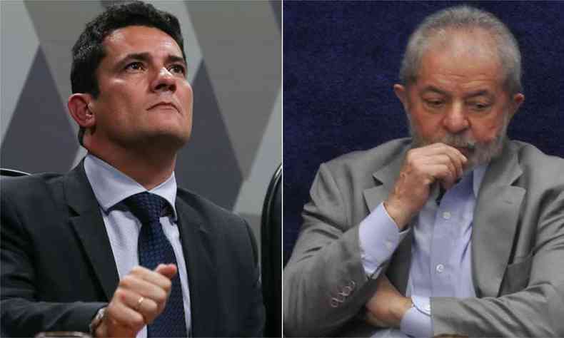 Juiz Srgio Moro (E) e o ex-presidente Luiz Incio Lula da Silva(foto: Lula Marques/Agncia PT e Minervino Junior/CB/D.A Press)