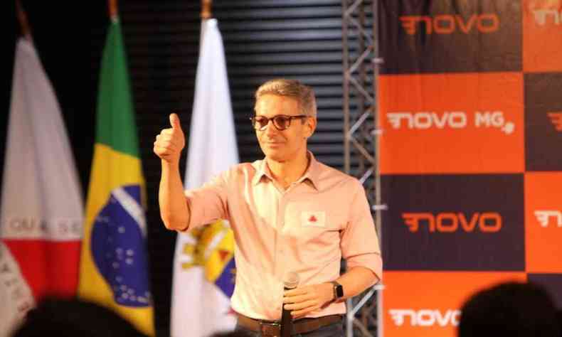 Romeu Zema, candidato a reeleição para o governo de Minas Gerais