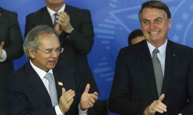 Bolsonaro e Guedes (foto: Antonio Cruz/Agncia Brasil)