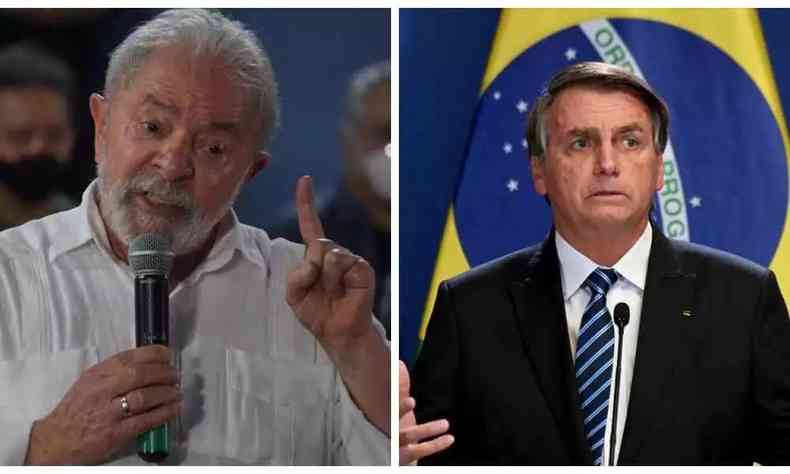Lula e Bolsonaro juntos em montagem
