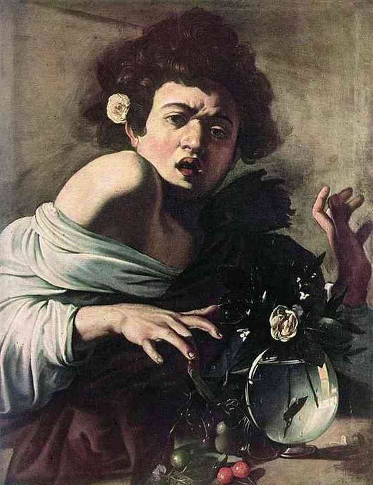 'Rapaz Mordido por um Lagarto', de Caravaggio (1593-1594)
