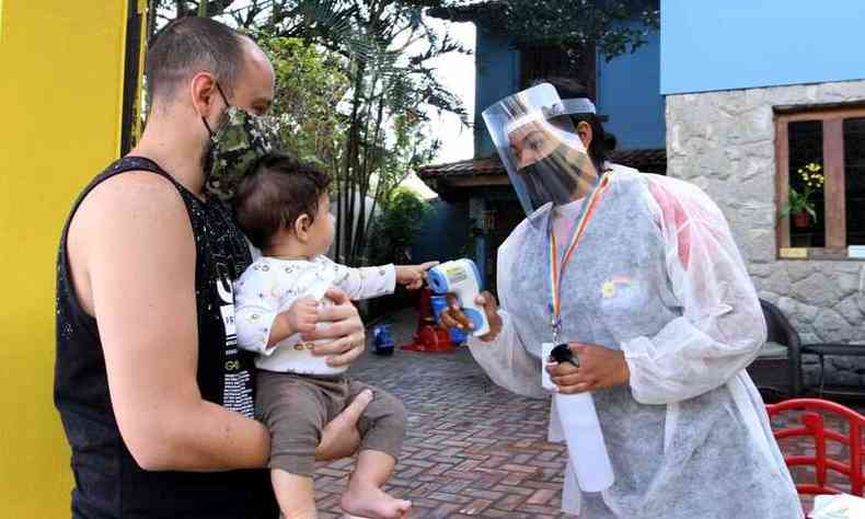 Tiago Muzel, 35 anos, pai do Thomaz, de 7 meses(foto: Jair Amaral/EM/D.A Press)