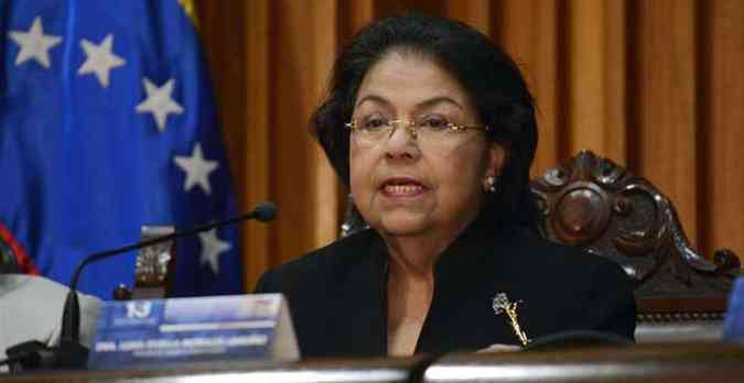 A presidente do Tribunal Supremo de Justia da Venezuela, Luisa Estella Morales(foto: AFP PHOTO / LEO RAMIREZ )