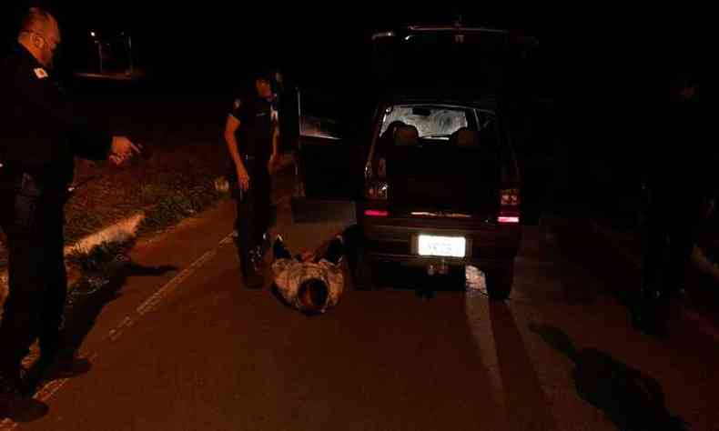 Um homem foi preso com carro roubado nas mediaes do luau(foto: GCMMG/divulgao)