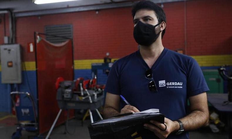 Matheus Coelho de Medeiros Pereira participou do Pertencer e foi efetivado pela Gerdau(foto: Matheus Coelho de Medeiros Pereira/Divulgação) Matheus Coelho de Medeiros Pereira p